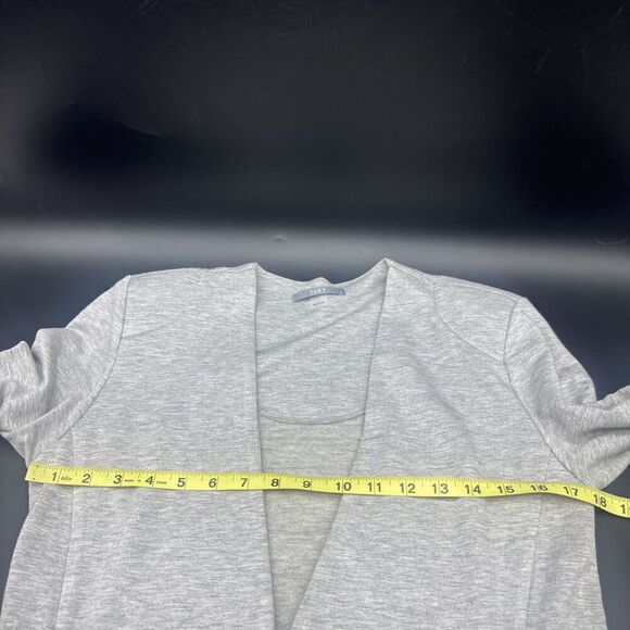 Tart Womens GRAY Open Front Modal Blazer w Ruched Sleeves Stretch Pockets Sz S - Picture 8 of 10